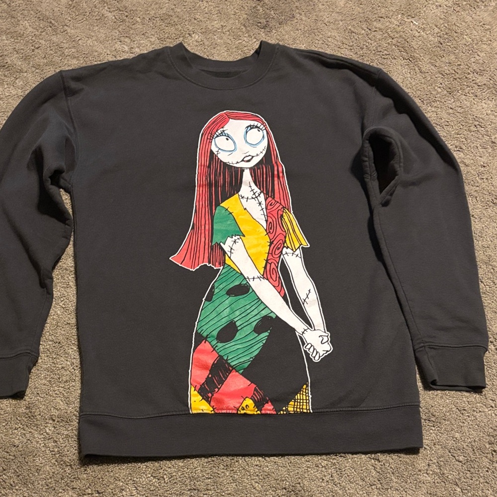 Disney Black Sweatshirt with Nightmare Before Christmas Design